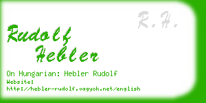 rudolf hebler business card